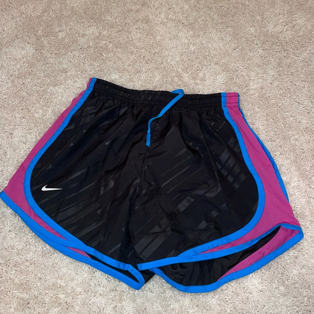 Nike dri-fit small shorts black/purple/blue